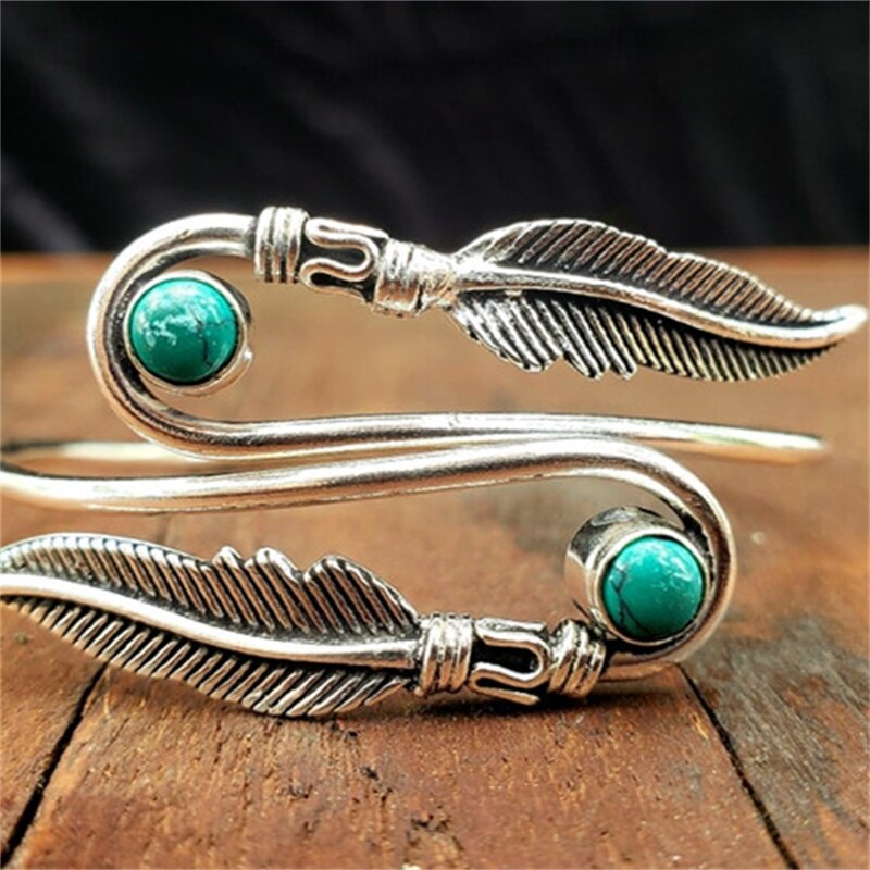 Boho Style intarsiato turchese bracciale da sole Design creativo coda bracciale aperto femminile accessorio regalo personalità festa: 2