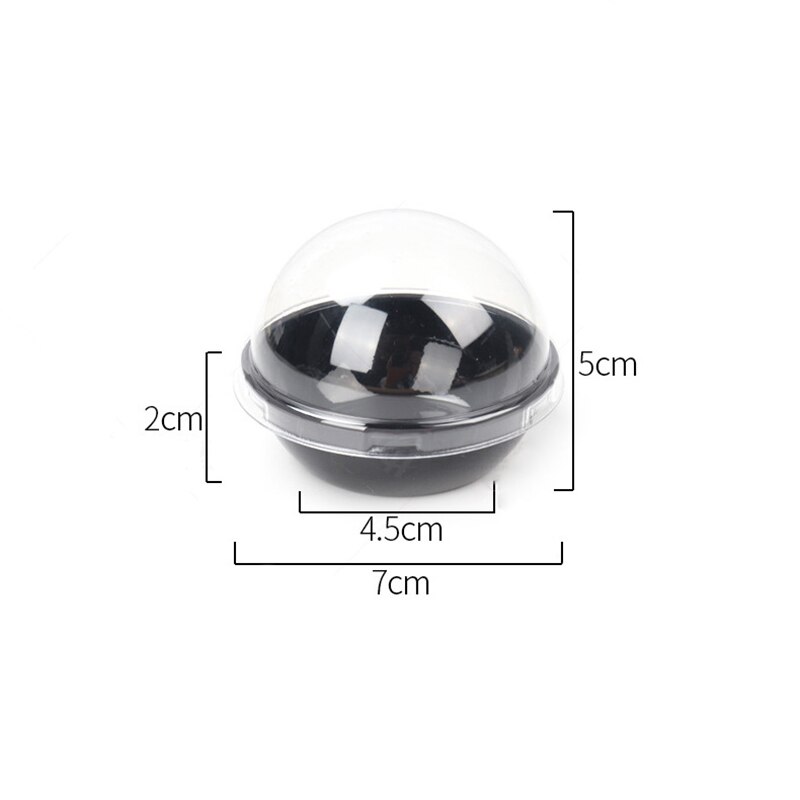 50/100pcs Round Plastic Moon Cake Box Wedding Party Cake Candy Dome Box Transparent Packaging Egg-Yolk Puff Container