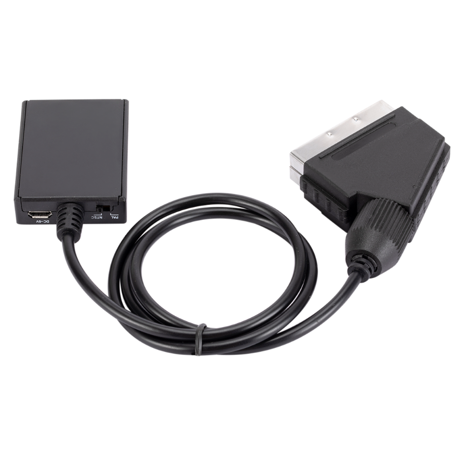 Adattatore convertitore Audio di lusso compatibile HDMI 1080P a SCART per TV HD DVD per cavo DC cielo scatola STB tappo e giocare a