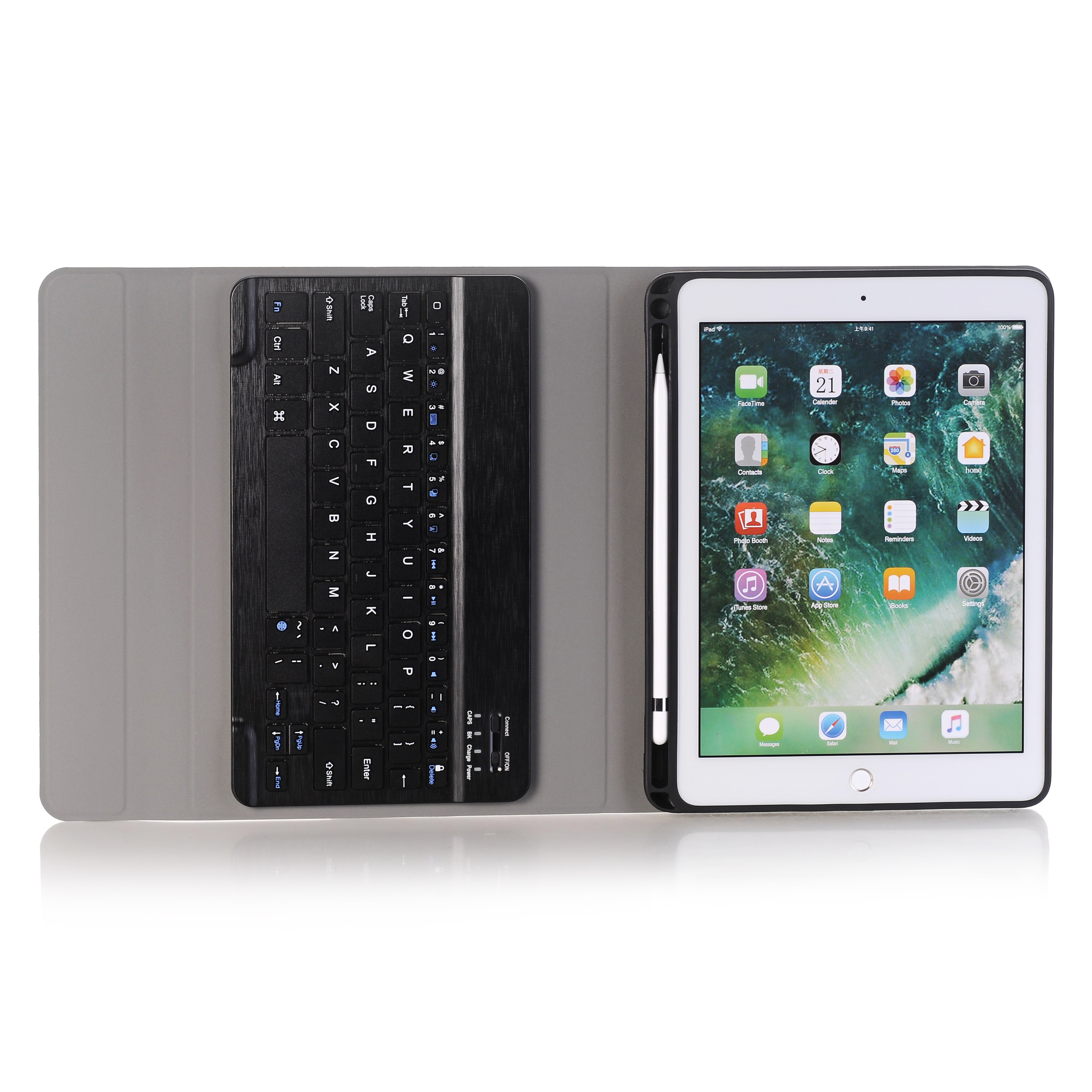 Bluetooth Tastatur fallen für Apfel Ipad Luft 9,7 Profi 9,7 Luft2 Luft Tastatur fallen Abdeckung Funda Bleistift Slot