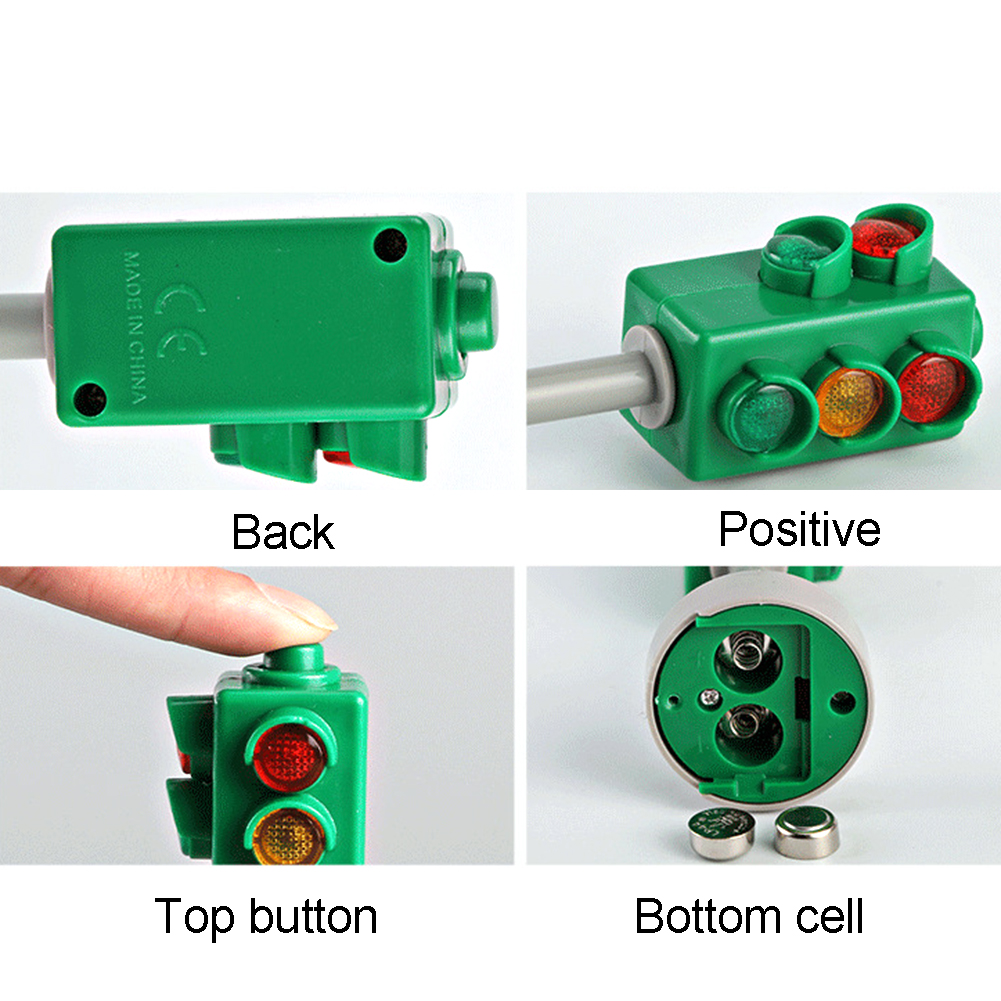 Mini Verkeersborden Road Licht Blok Met Geluid Led Kinderen Veiligheid Onderwijs Speelgoed Kinderen Educatief Speelgoed