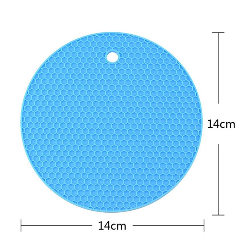 14Cm Ronde Hittebestendige Siliconen Mat Drink Cup Onderzetters Antislip Pannenlap Tafel Placemat Keuken Accessoires Onderzetters