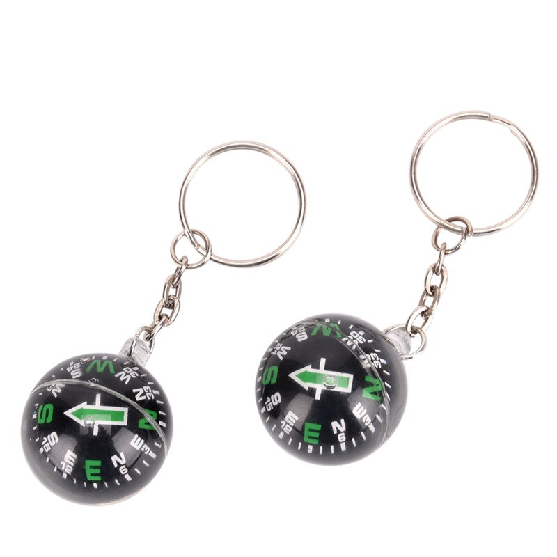 Liquid Filled Compass Navigator tourist For Hiking Camping Travel Outdoor Survival 28mm Ball Compass Toy Keychain