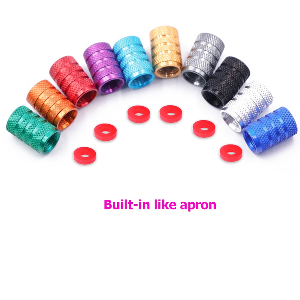 4PC /1PC Universal Dustproof Aluminium Alloy Bicycle Cap Wheel Tire Covered Car Truck Tube Tyre Bike Accessories 10 Colors