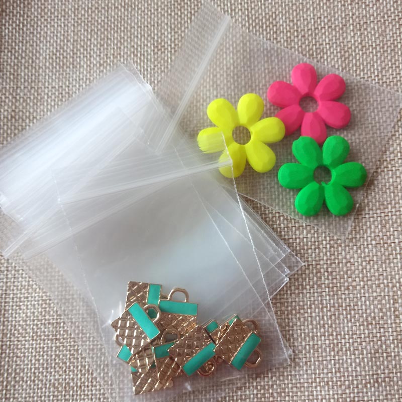 100 stk hvide ziplock-poser klare plastikposer gennemsigtige pe zip-lock-pose til tøj/jul/smykkeemballage displaypose