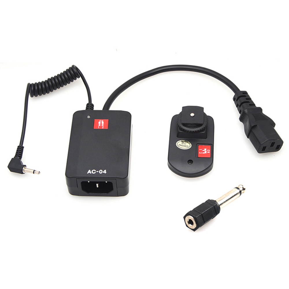 4 Channels Wireless Radio Flash Trigger Transmitter with 3.5mm to 6.35mm Adapter for Photography Studio Flash Light Accessaries