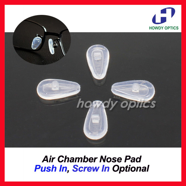 Retail 100 stks 500 stks 2000 stks pack Optioneel Brillen Silicone Air Chamber neus pads Super Light & Soft