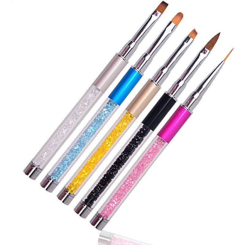 1 Pcs Professionele Nail Art Brush Pen Tekening Lijnen Schilderen Carving Gradiënt Uv Gel Salon Beauty Nail Gereedschap