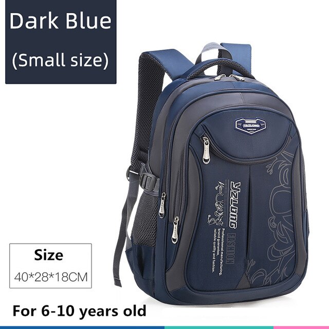 2022 plecak szkolny marki wodoodporne torby szkolne dla nastoletnich dziewcząt plecaki chłopięce o dużej pojemności Bookbag torby dziecięce tornister: dark blue-S