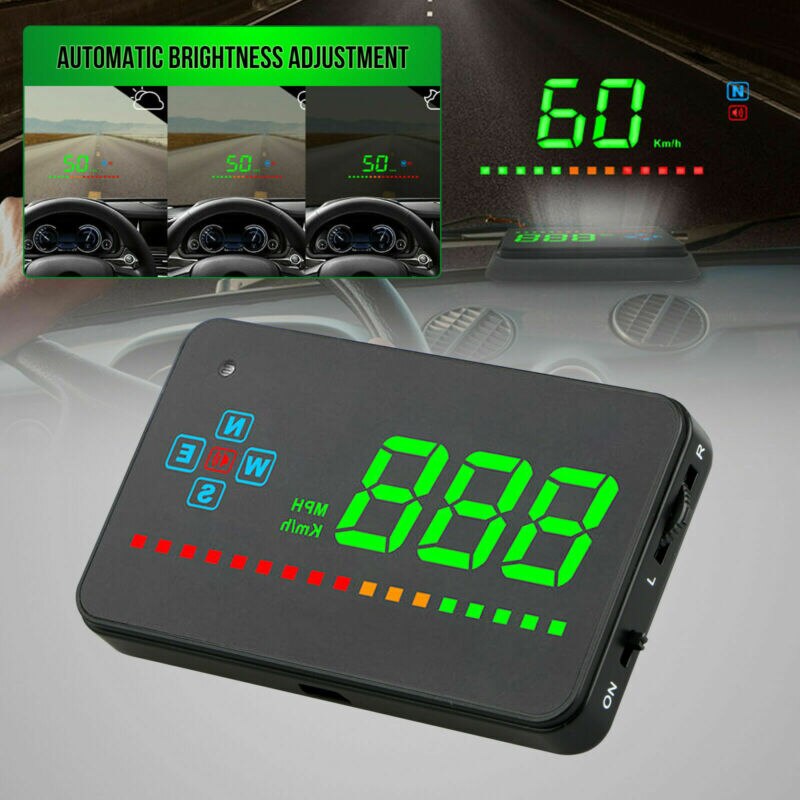 Digital GPS Speedometer HUD MPH / KM/h Overspeed Warning For Car Motorcycles