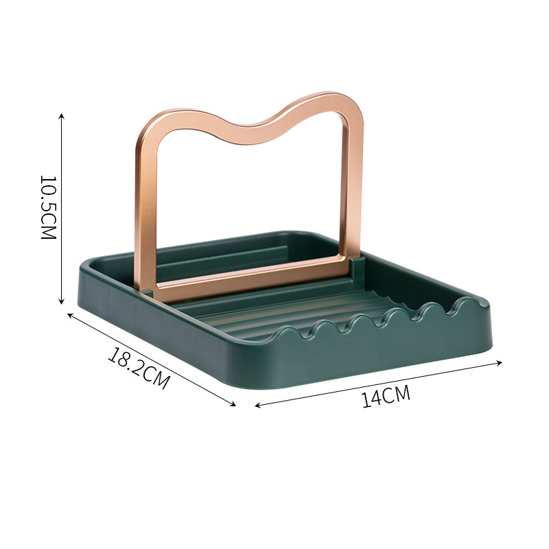 Support de couvercle de Pot de bureau de cuisine, support de couvercle de Pot multifonctionnel pliable, support de rangement de spatule, repose-couvercle de Pot, organisateur de cuisine: vert militaire
