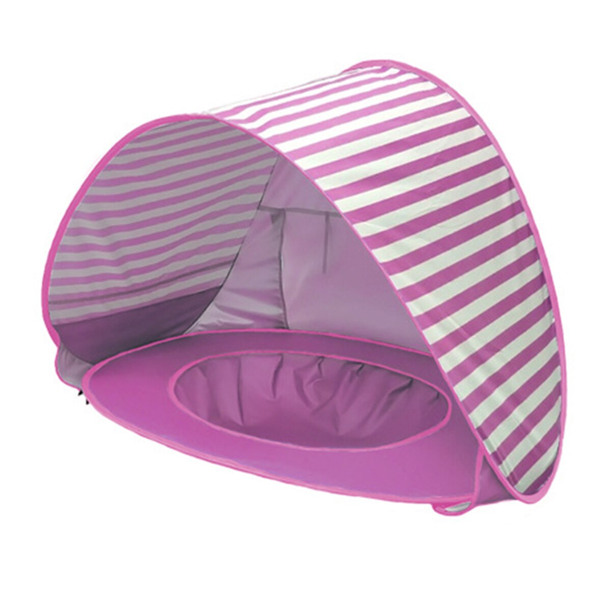 Outdoor Indoor Baby Beach Tent Children Waterproof sun Awning Tent Kid Camping Sunshade BeachUV-protecting Sunshelter with Pool: Pink Stripe