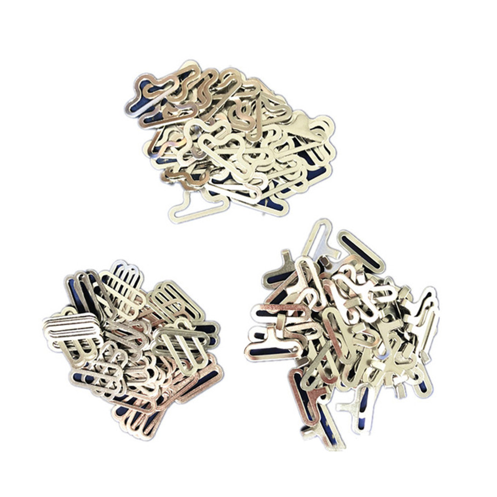 Lot de 50 attaches pour nœud papillon, crochet de cravate, attaches pour faire des sangles réglables: Silver