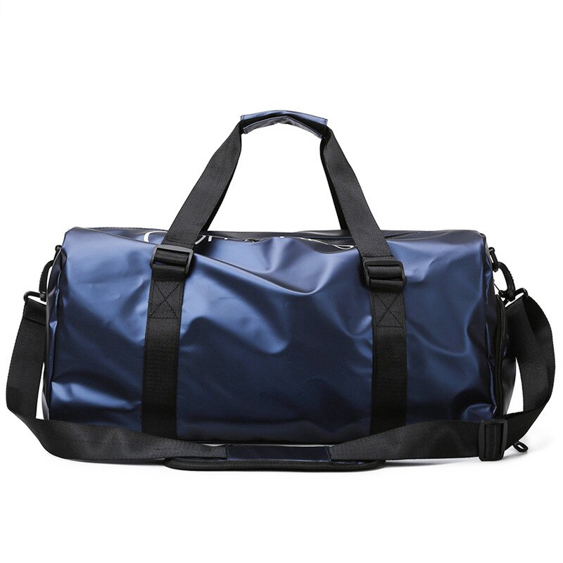 Waterdichte Oxford Sport Sporttas Mannen Weekender Plunjezak Overnight Bagage Tas Schoen Zakken Voor Reizen Unisex: Blauw