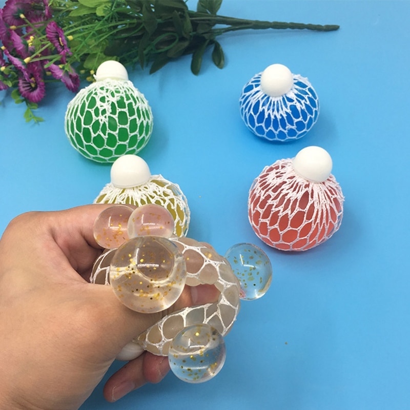 Sensorischer zappeln-Handball, quetschball mit traubenmotiv, neuartiger Gag-Ball, stressabbau, netzball für erwachsene, Ideal zum abbau von druck und angstzuständen