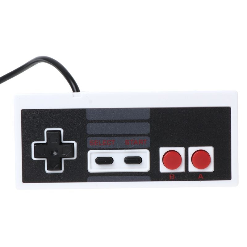 USB Gaming Controller Plug-Play Plastic Black+Gray for NES PC Windows