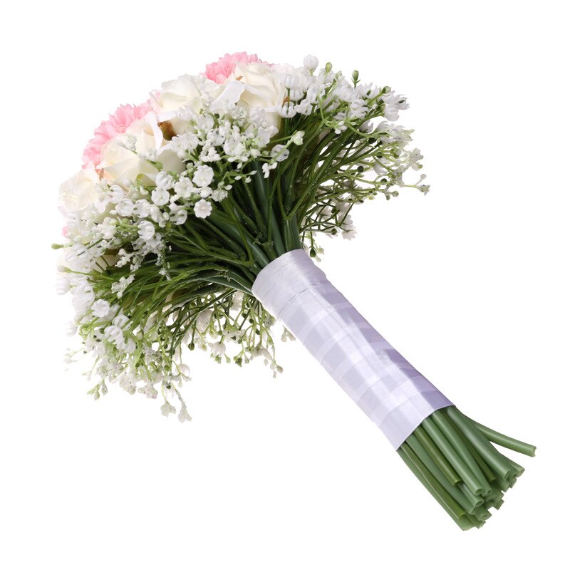 Roze Bruidsboeket Anjer Rozen Bruidsmeisje Boeket, Bruidsboeket Kunstbloemen Voor Bruiloft Kerk Moederdag