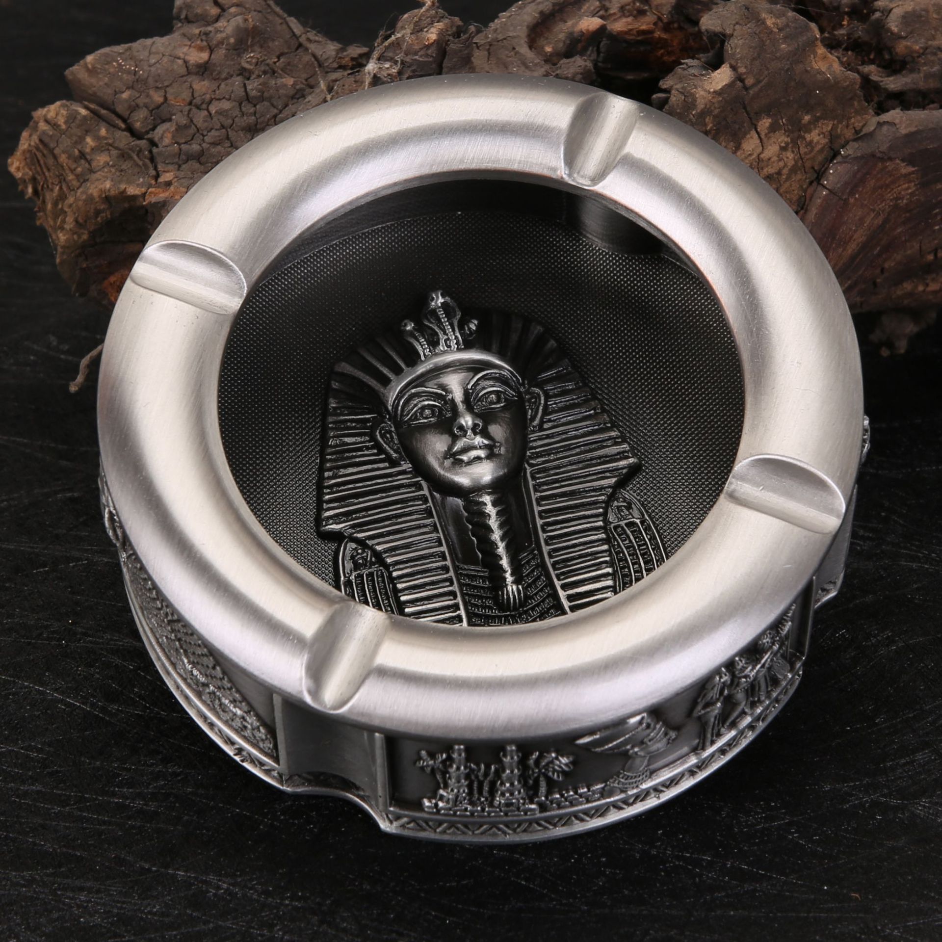 Oude Egyptische Farao Asbak Zinklegering Metalen Ambachten Oude Egypte Totem Asbak Creatieve Europese Retro Egyptische Asbak