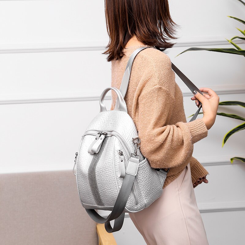 argent diamant sac à dos modèle éléphant sac jeunesse fille voyage sac