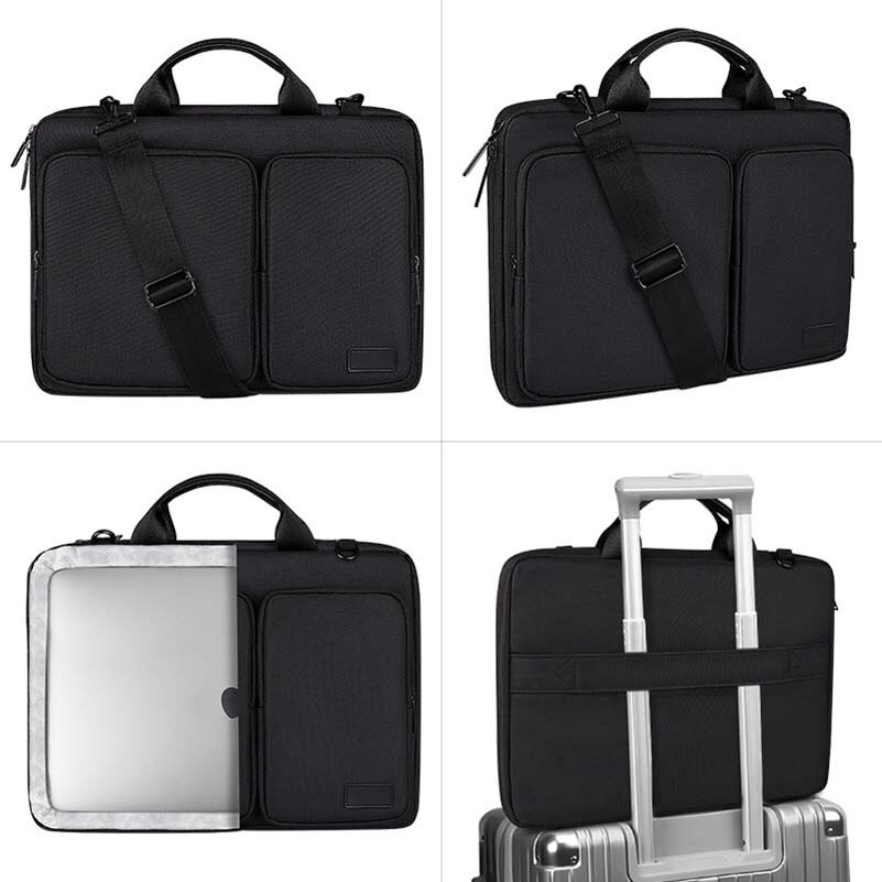 Bolsa impermeable para ordenador portátil 13,3, 14,1, 15,6 pulgadas, bolso de hombro para mujer y hombre, maletín para documentos, funda protectora