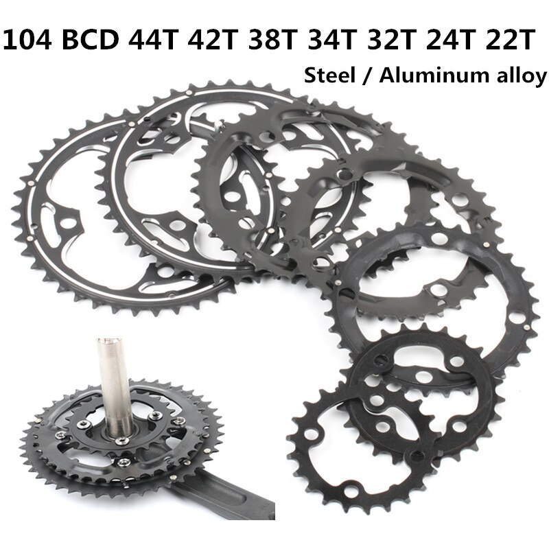 104 bcd 22/24/32/42/44t mountainbike kettingblad mtb crankstel aluminium versnellingen kettingblad bcd 104