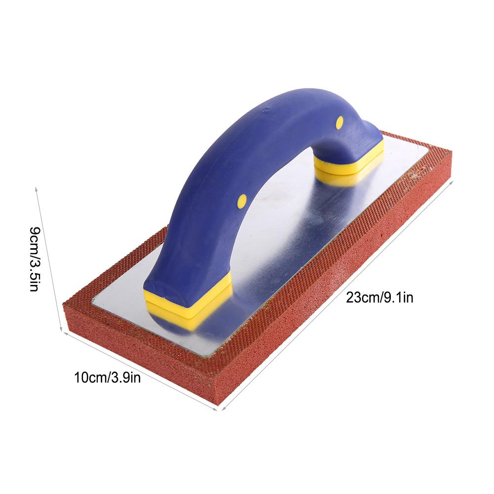 Plasterer Tool with Rubber Base Concrete Trowel Plastering Skimming Trowel Flooring Grout Float Construction Tool