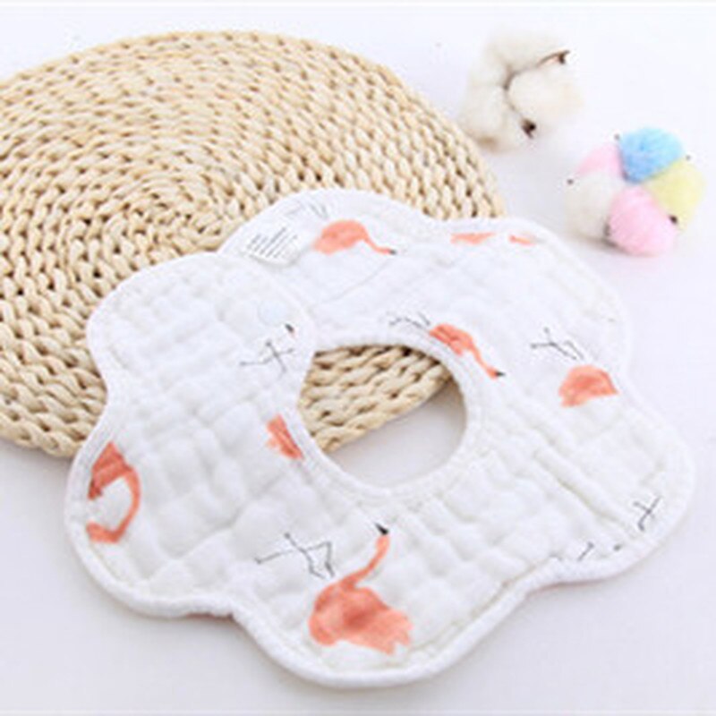Baby Lätzchen 360 Grad Drehung 8 Schichten Blick Musselin Baby freundlicher Bandana Spucktuch Weiche Neugeborenen Speichel Handtuch Baby zeug