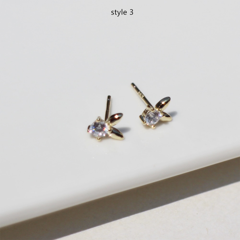 925 Sterling Zilveren Oorbel Mode Persoonlijkheid Zirkoon Onregelmatige Mini Mooie Stud Oorbel Wilde Trend Vrouw Meisje Oor Sieraden