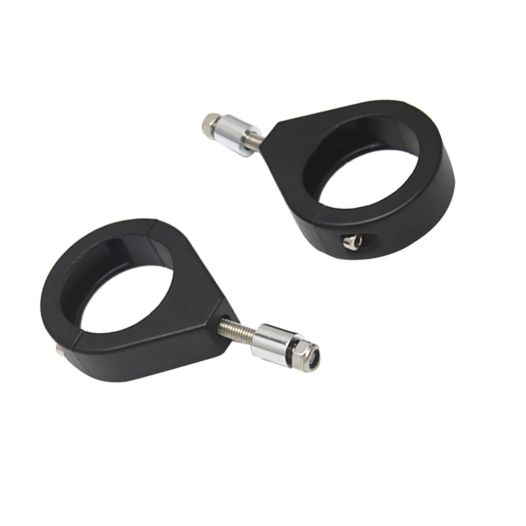 2x Schwarz Blinker Montage Halterung 41mm Gabel Klemme für Harley