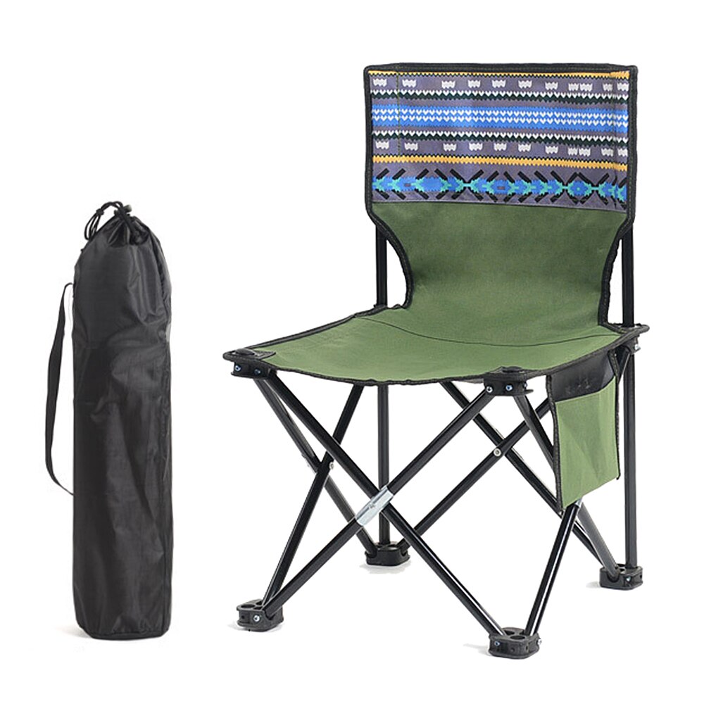 Tragbare Falten Angeln Stuhl Hocker für Outdoor Camping Wandern Picknick Reise Ultraleicht Klappstuhl Hocker: Army green Chair