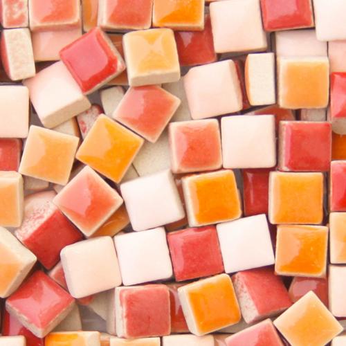 Azulejos de mosaico cuadrados de cerámica para manualidades, 1x1cm, mezcla de colores, azulejos de vidrio para manualidades DIY, suministros de arte, azulejos de mosaico hechos a mano, 500 Uds.: A