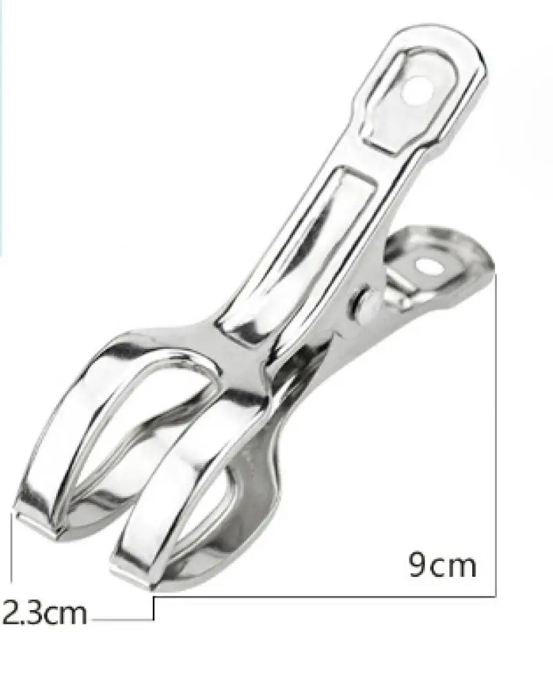 6 uds 9Cm Clip de tela de acero inoxidable resistente Clips grandes para toallas de playa pinzas para ropa alfileres Clips colgantes de Metal para toallas de ropa