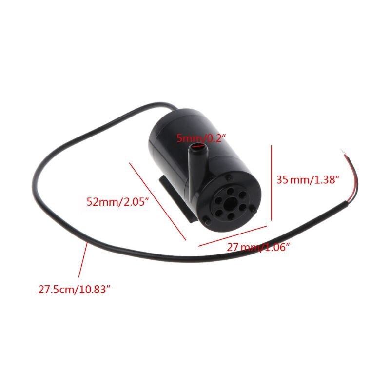 Mini Electric Water Submersible Pump 3L/min 5V to 12V for Fish Tank Pool Well Mini Water Pump