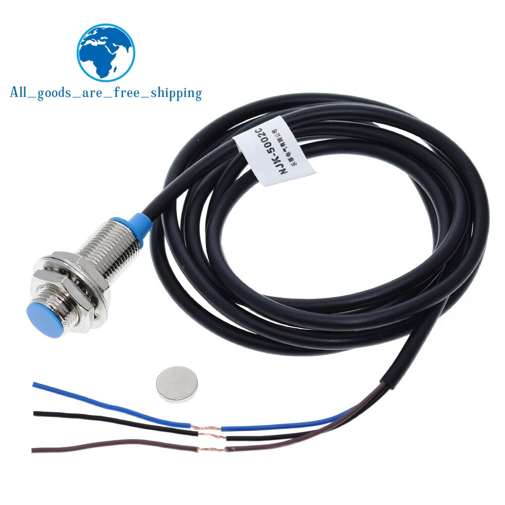 TZT NJK-5002C Hall Effect Sensor Proximity Switch NPN 3-Wires Normally Open + Magne for arduino