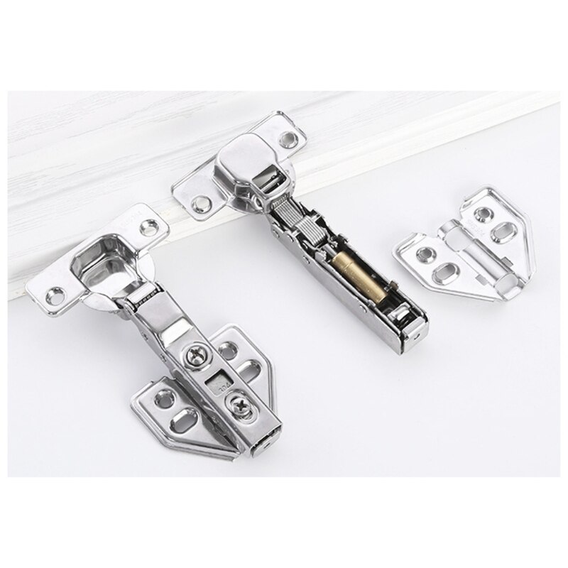 4 Stks/set Rvs Kastdeur Scharnier Garderobe Stille Hydraulische Scharnieren X4YE