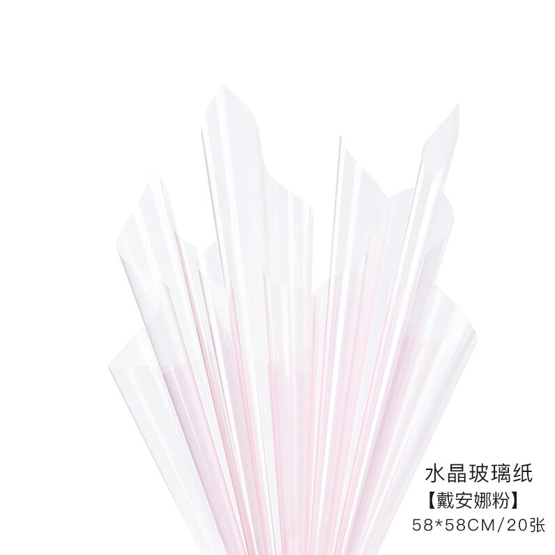 Papel transparente para envolver Flores, transparente, para , ramo de flores, plástico OPP de Color brillante, 20 unidades: Color 002