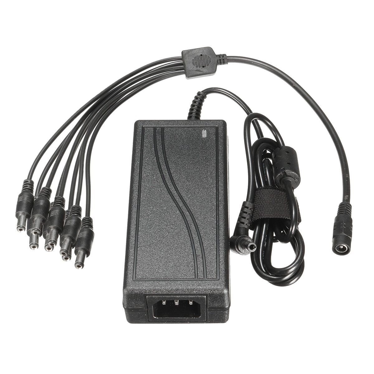 DC 12V 5A Monitor Power Adapter Power Supply + 8 Way Power Splitter Cable For Camera/Radios Surveillance CCTV