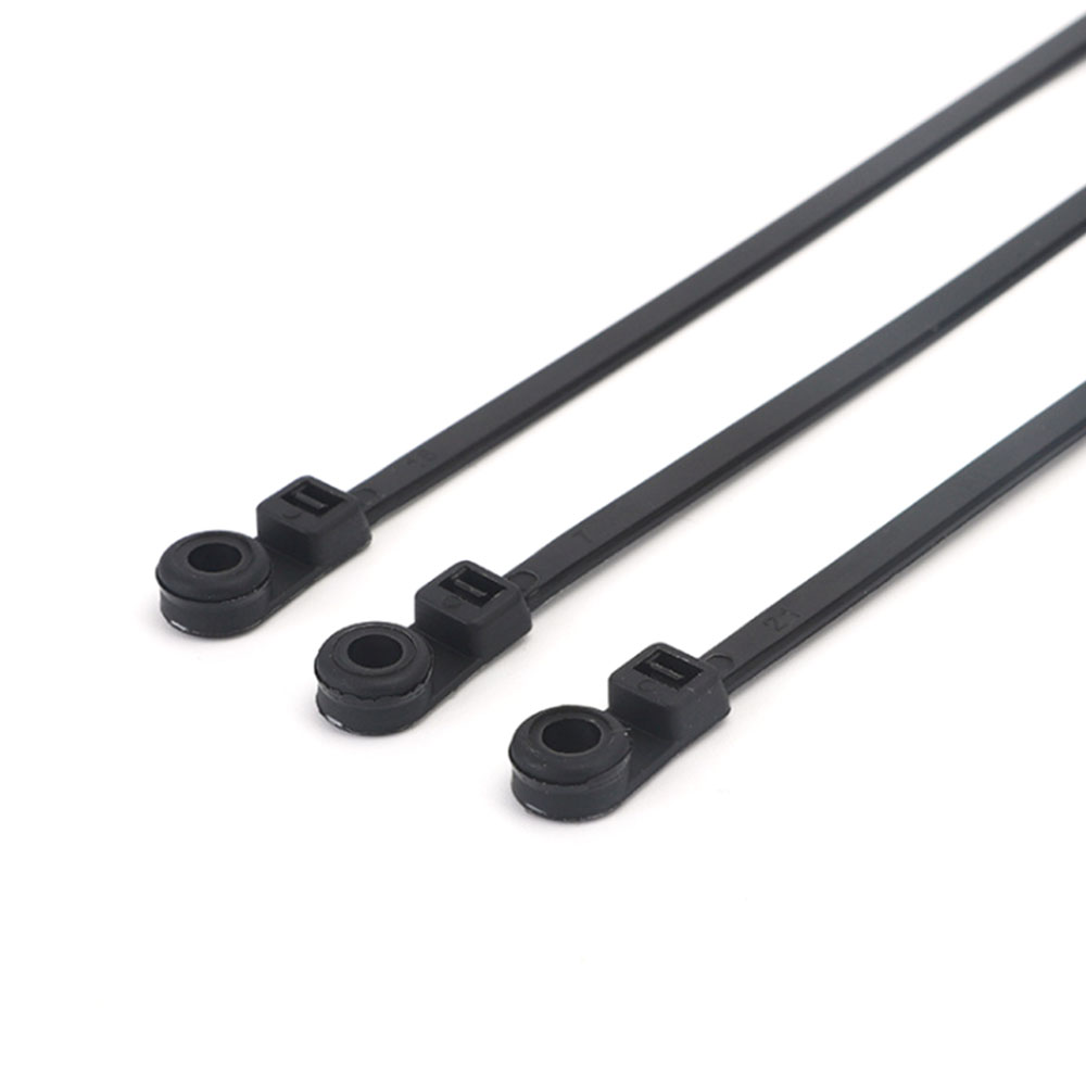 Attaches de câble en Nylon avec fermeture éclair, 100 pièces, 4x150/4x200mm, avec trou de vis, support de boucle autobloquant, lot de sangles, 100% neuf