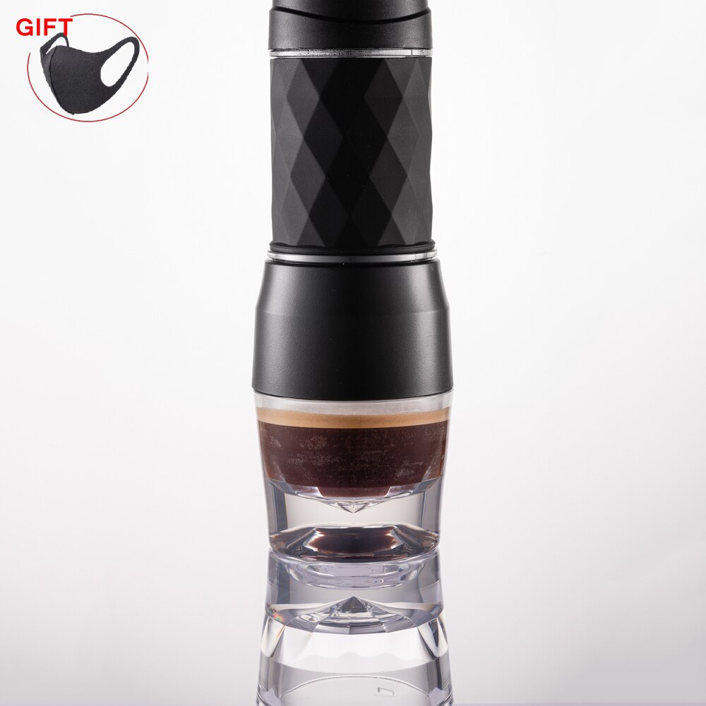 Mini koffiezetapparaat, handmatig, draagbaar, stijlvol, roestvrij staal, draagbaar, koffie- en theezetapparaat, antislip, poedermaker