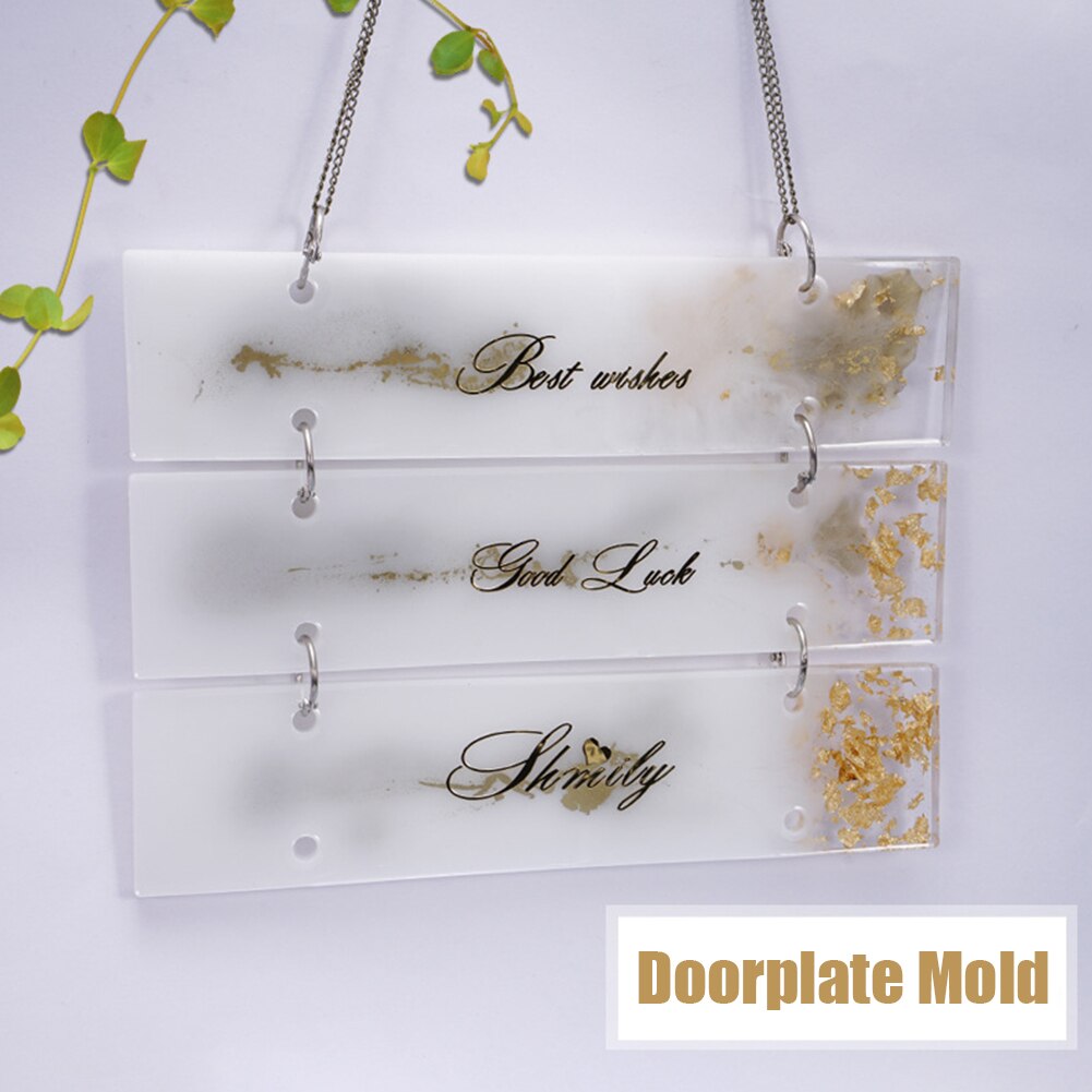 Iniciantes diy artesanato adultos para a loja multifunções silicone doorplate moldes festa fácil demolding porta de casamento pendurado placa
