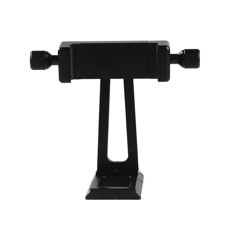 Adjustable Tripod Mount Adapter Vertical 360 Rotation Phone Clipper Stand for iPhone X 8 7 Huawei Samsung: black