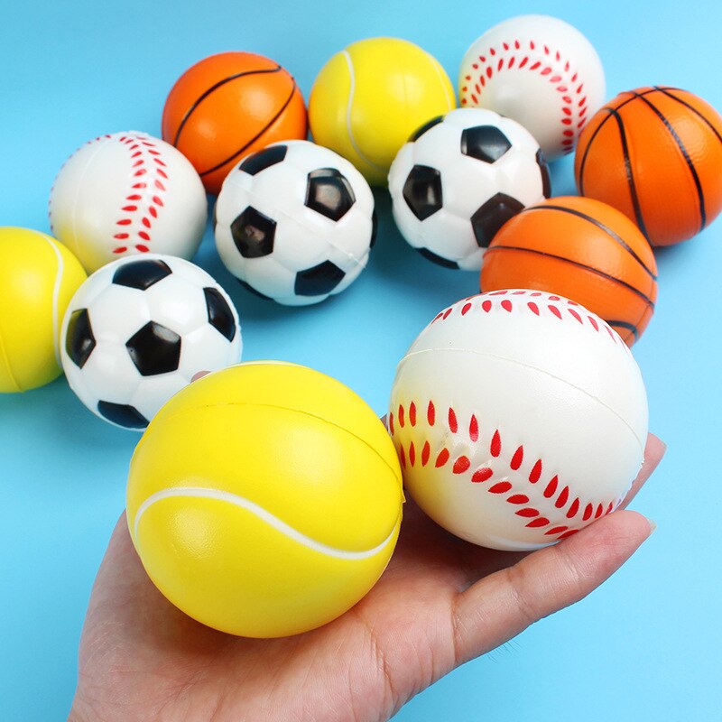 12pcs Children Sponge bounce Ball Sports Anti Stress Ball Educational Toys For Kids Outdoor Sports Decompression Release Ball