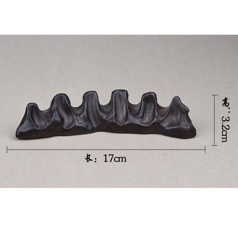 1 stks Chinese Retro Houten Kwast Pen Houder Houtsnijwerk Pen Rest Office Home S