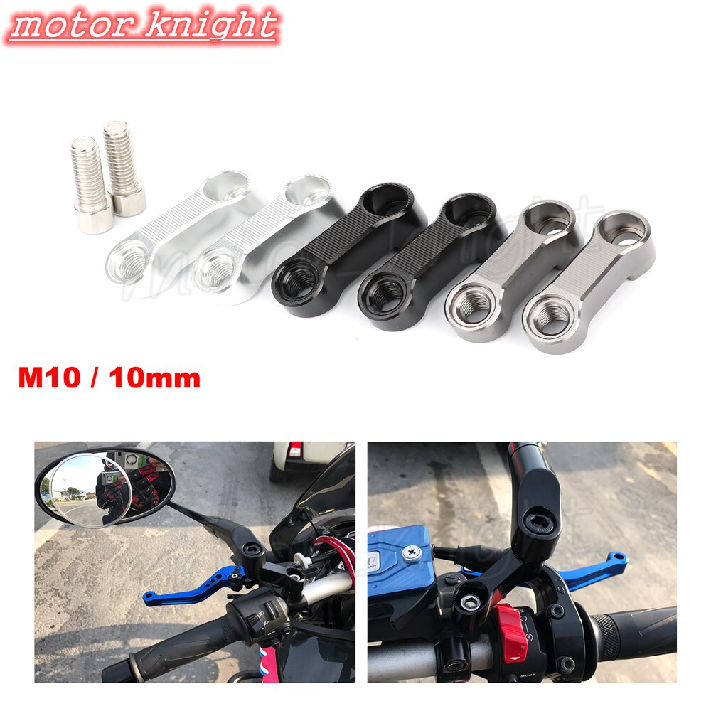 Para CB1000R CB600F Hornet CB600/CB900 CB1300SF CB750 CB400 extensores de espejos de motocicleta adaptador de extensión espaciadores