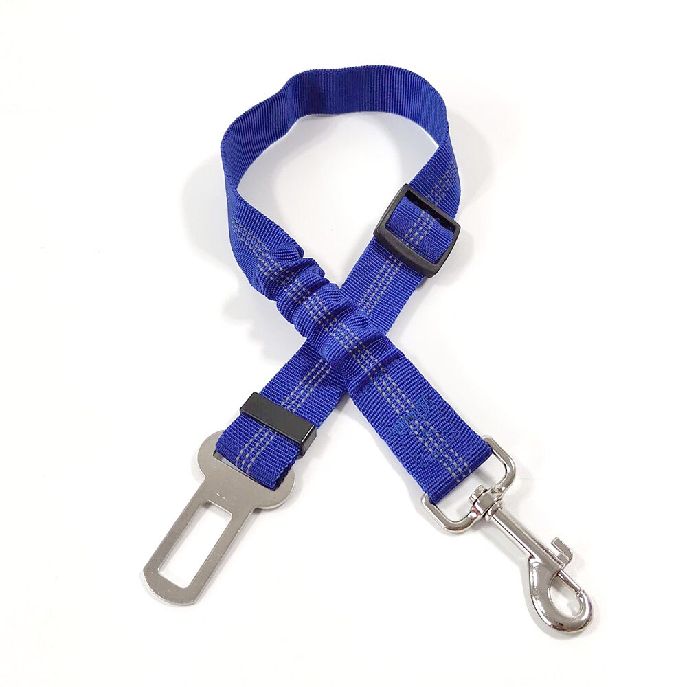 Huisdier Auto Reflecterende Elastische Gordel Hond Auto Kussen Eeat Riem Hond Keten Multifunctionele: blue