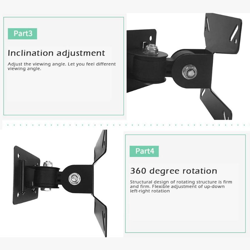 F01 Universal 180-Degree Rotated TV Wall Mount for 14-27 inch Flat Screen