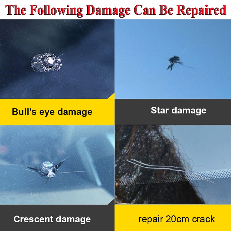 Car Windshield Repair Tool DIY Car Window Repair Tools Window Glass Curing Glue Auto Glass Scratch Crack Restore Kit