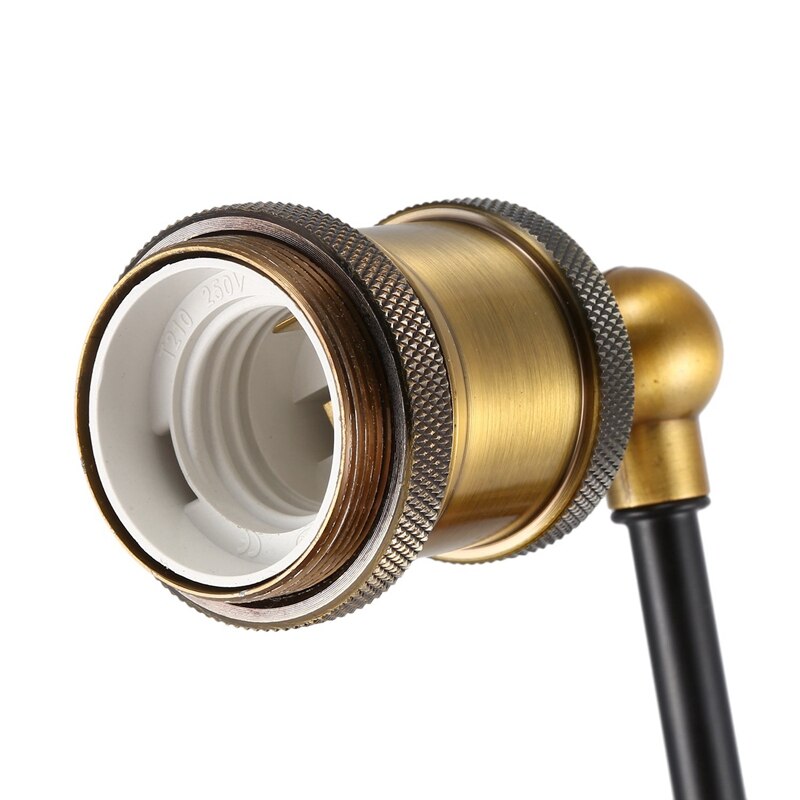 Retro industriële eenvoud antieke wandlamp met metalen paraplukap - zwart