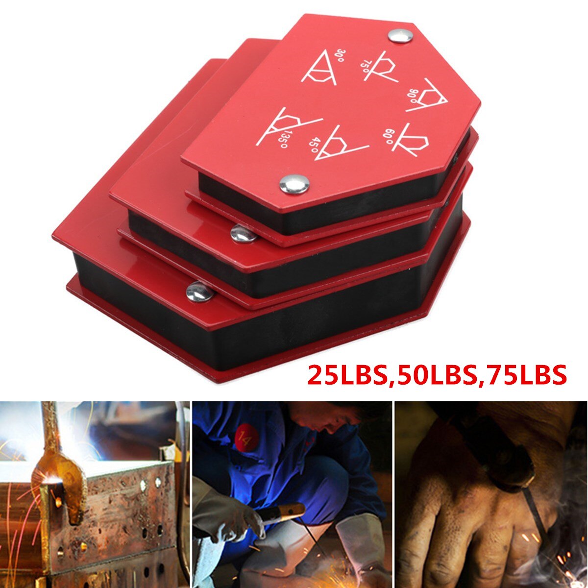 Multi-angle Welding Magnet Welding Holder Arrow Magnetic Clamp for Welding Magnet 25lbs/50lbs/75lbs Welding Locator