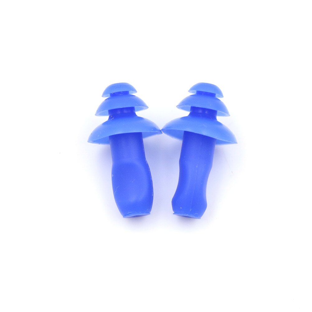 20 Stks/partij Zachte Anti-geluid Ear Plug Geluidsisolatie Gehoorbescherming Oordopjes Slapen Stekkers Waterdichte Siliconen Zwemmen Oordopjes: Blauw